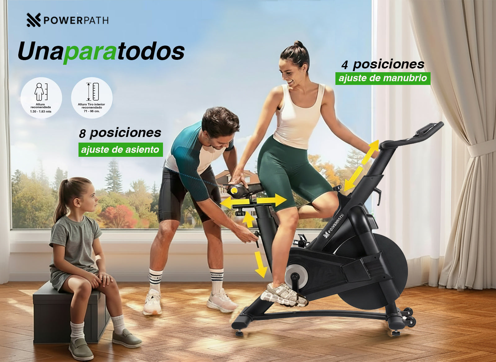 Bicicleta Fija Spinning Estacionaria Mod. BCBR510 13kg Bluetooth Magnética