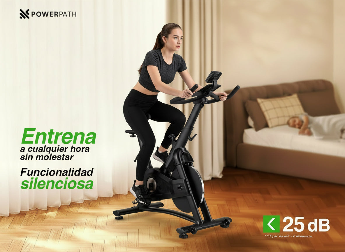 Bicicleta Fija Spinning Estacionaria Mod. BCBR510 13kg Bluetooth Magnética