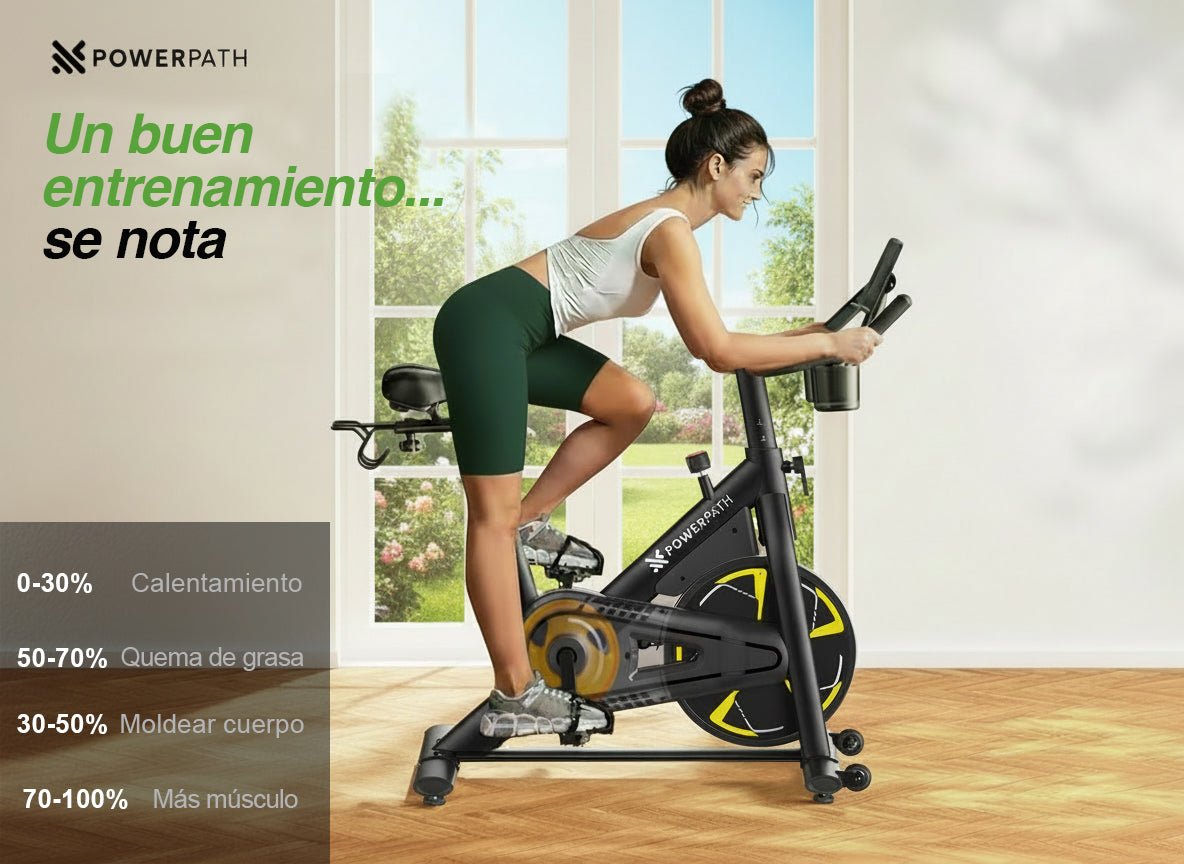 Bicicleta Fija Spinning Estacionaria Mod. BCGD525 Bluetooth Magnética - Powerpath