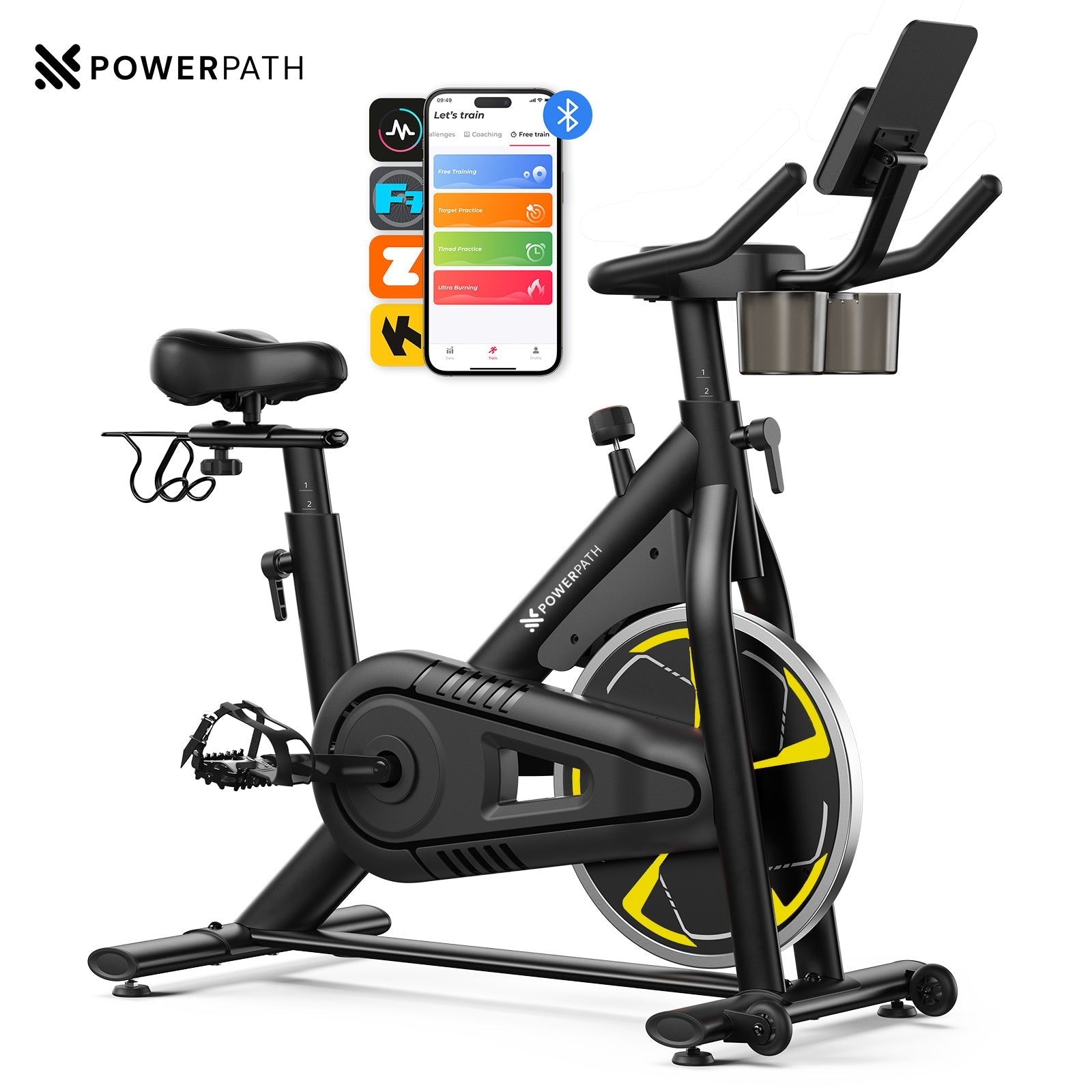 Bicicleta Fija Spinning Estacionaria Mod. BCGD525 Bluetooth Magnética - Powerpath