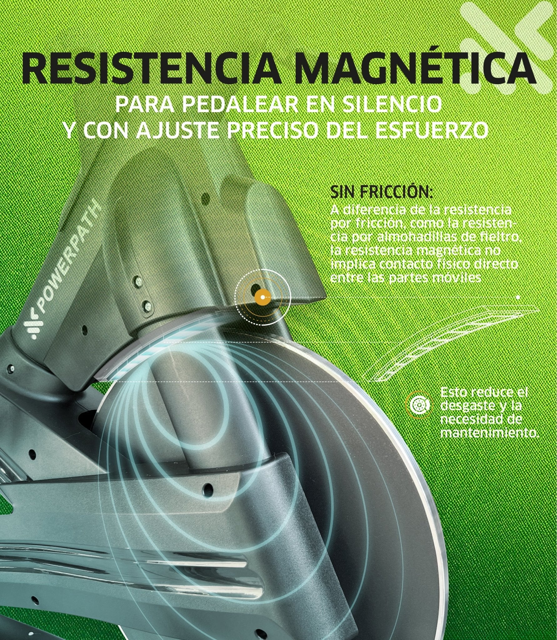 Bicicleta Fija Spinning Estacionaria Mod. OYSZZ13 13kg Magnética - Powerpath