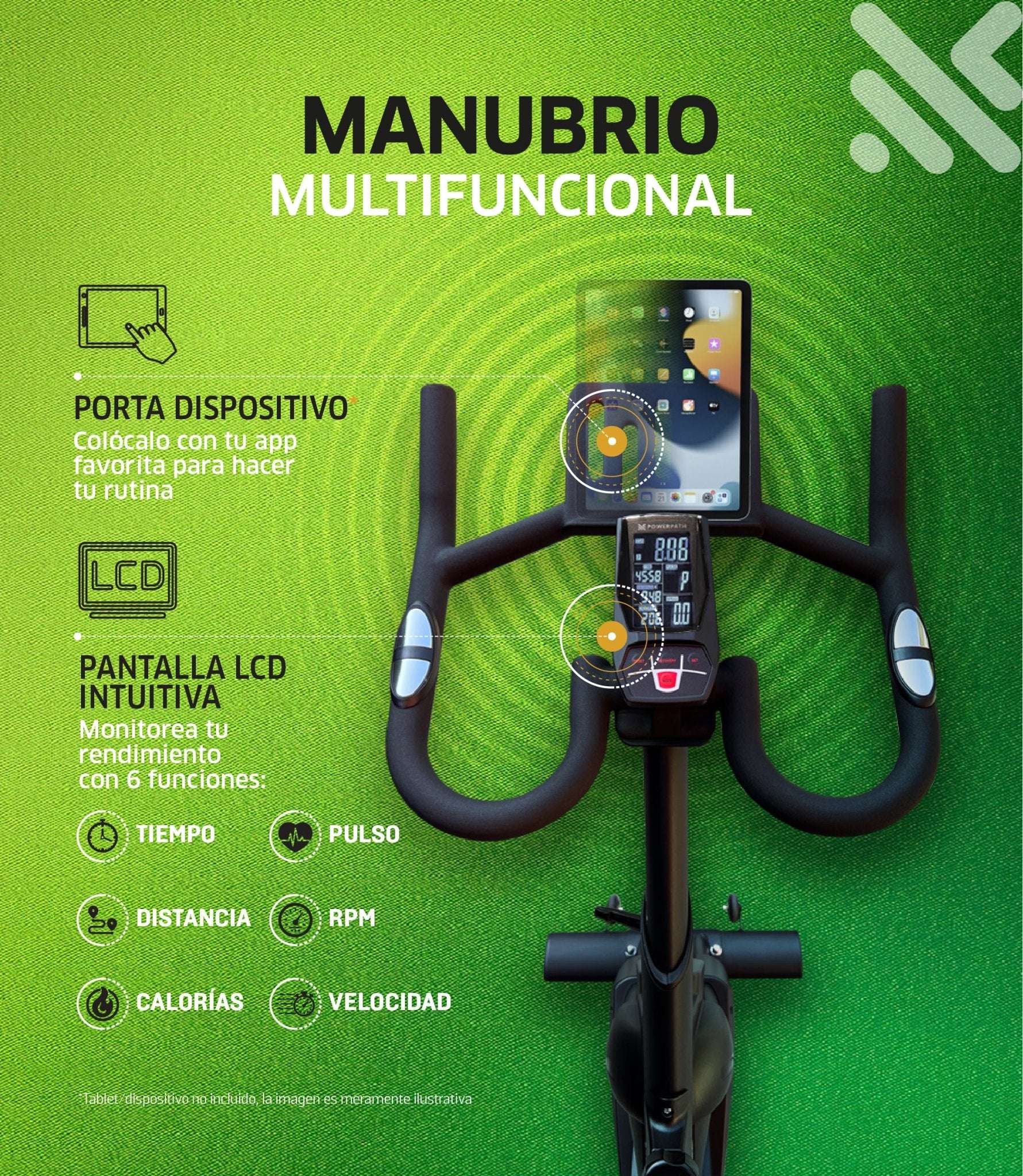 Bicicleta Fija Spinning Estacionaria Mod. OYSZZ13 13kg Magnética - Powerpath