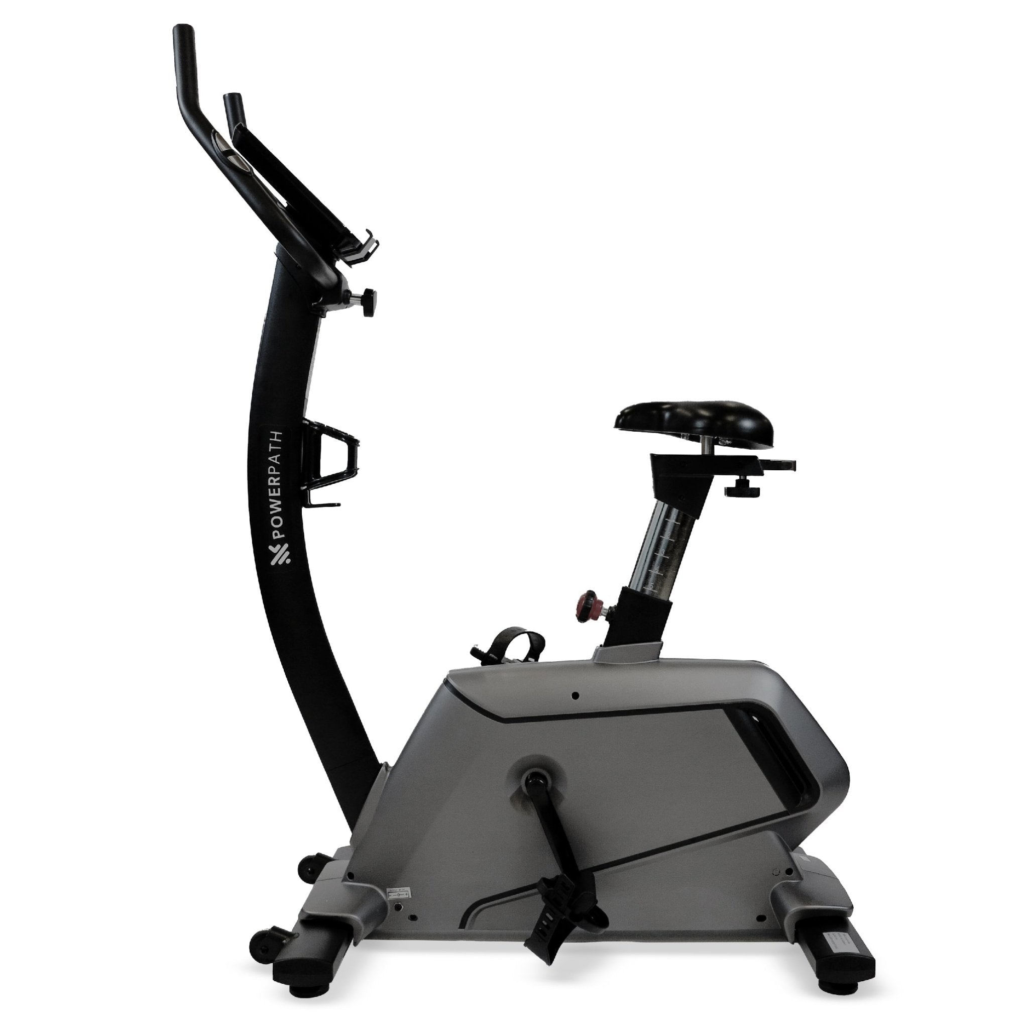 Bicicleta Fija Vertical Mod. BCBR411, 32 niveles de Resistencia Magnética Electrónica, Pantalla LCD y 12 Programas de Entrenamiento - Powerpath