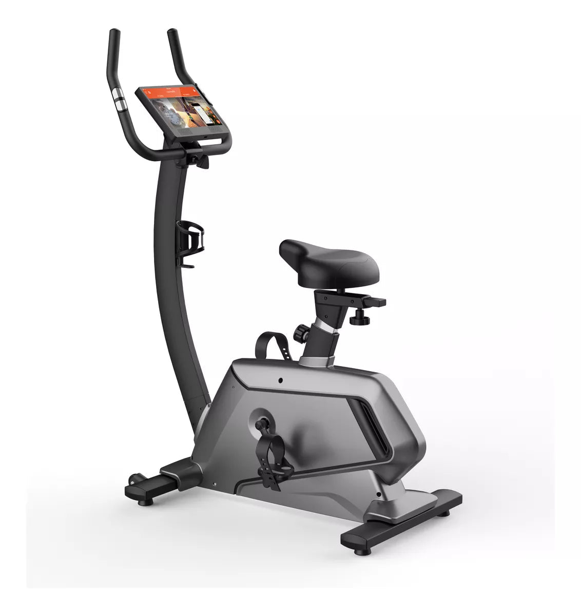 Bicicleta Fija Vertical Mod. BCBR412, 32 Niveles de Resistencia Magnética Electrónica, Pantalla Touch, APPs, WIFI y Bluetooth - Powerpath