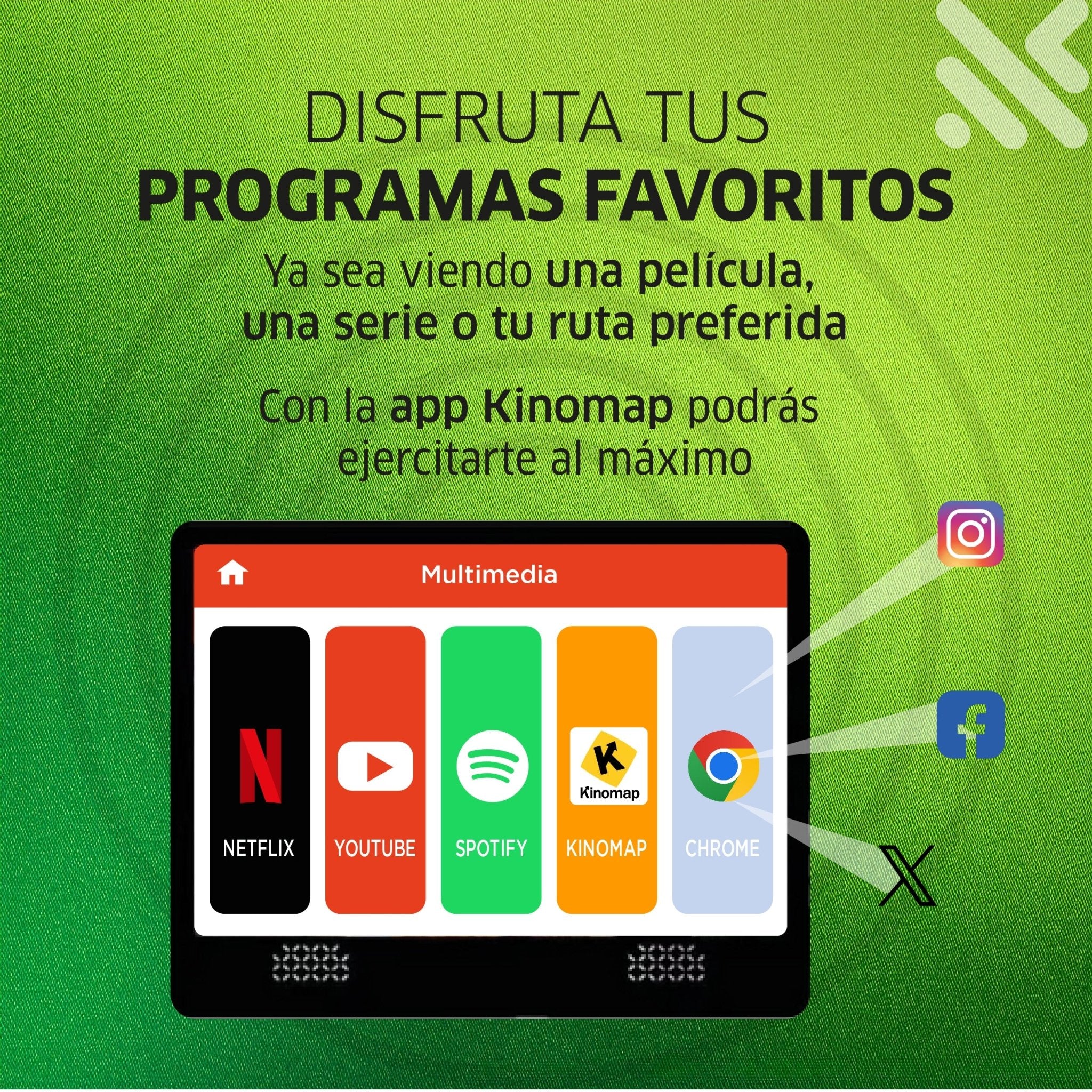 Bicicleta Fija Vertical Mod. BCBR412, 32 Niveles de Resistencia Magnética Electrónica, Pantalla Touch, APPs, WIFI y Bluetooth - Powerpath