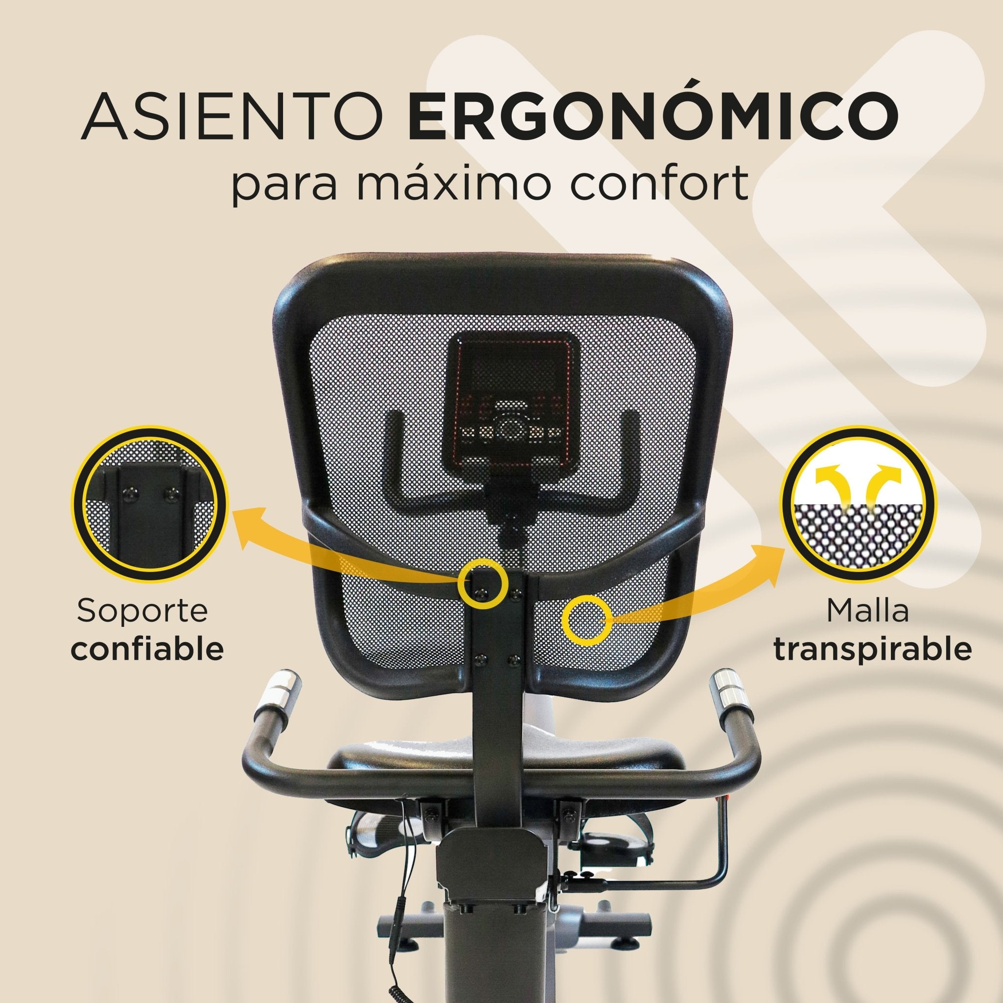 Bicicleta Recumbente Reclinada Mod. BCBR413, Pantalla LCD, 32 Niveles de Resistencia Magnética Electrónica - Powerpath