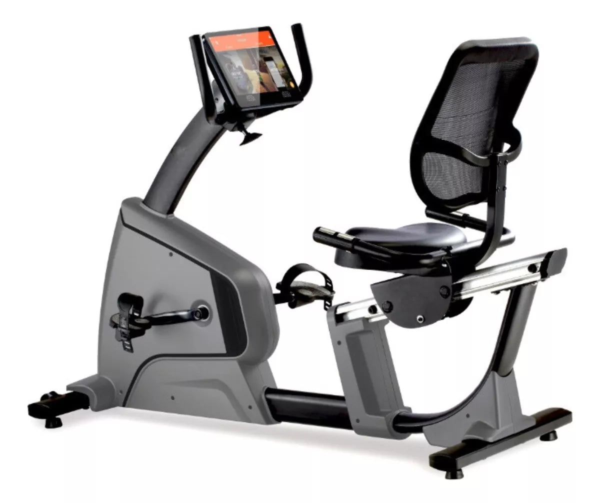 Bicicleta Recumbente Reclinada Mod. BCBR414 Pantalla Touch, 32 Niveles de Resistencia Magnética Electrónica, con WIFI, APPs y Bluetooth - Powerpath