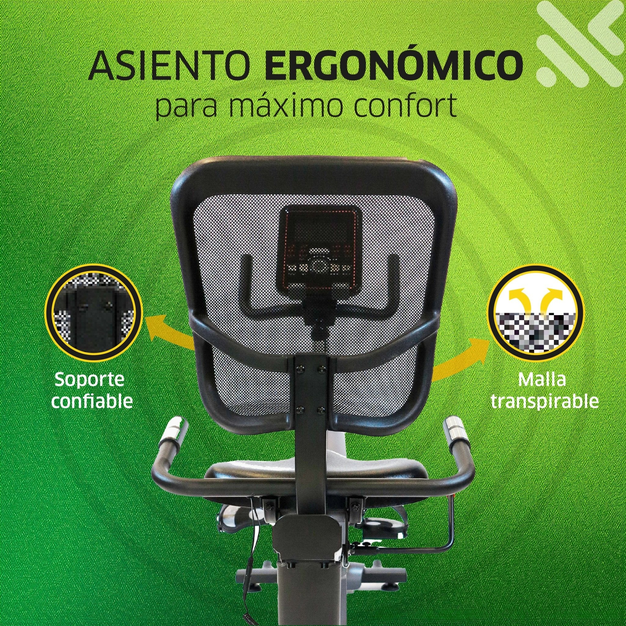 Bicicleta Recumbente Reclinada Mod. BCBR414 Pantalla Touch, 32 Niveles de Resistencia Magnética Electrónica, con WIFI, APPs y Bluetooth - Powerpath