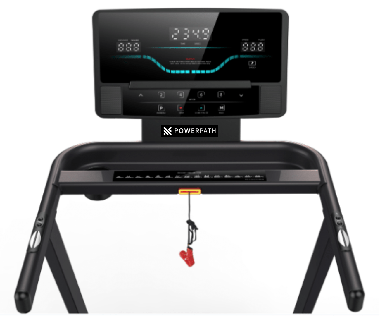 Caminadora Eléctrica TMGD402 Pantalla LED, Bluetooth, Velocidad de 1 - 16 km/h, 2.5 HP con 3 Niveles de Inclinación, Plegable - Powerpath