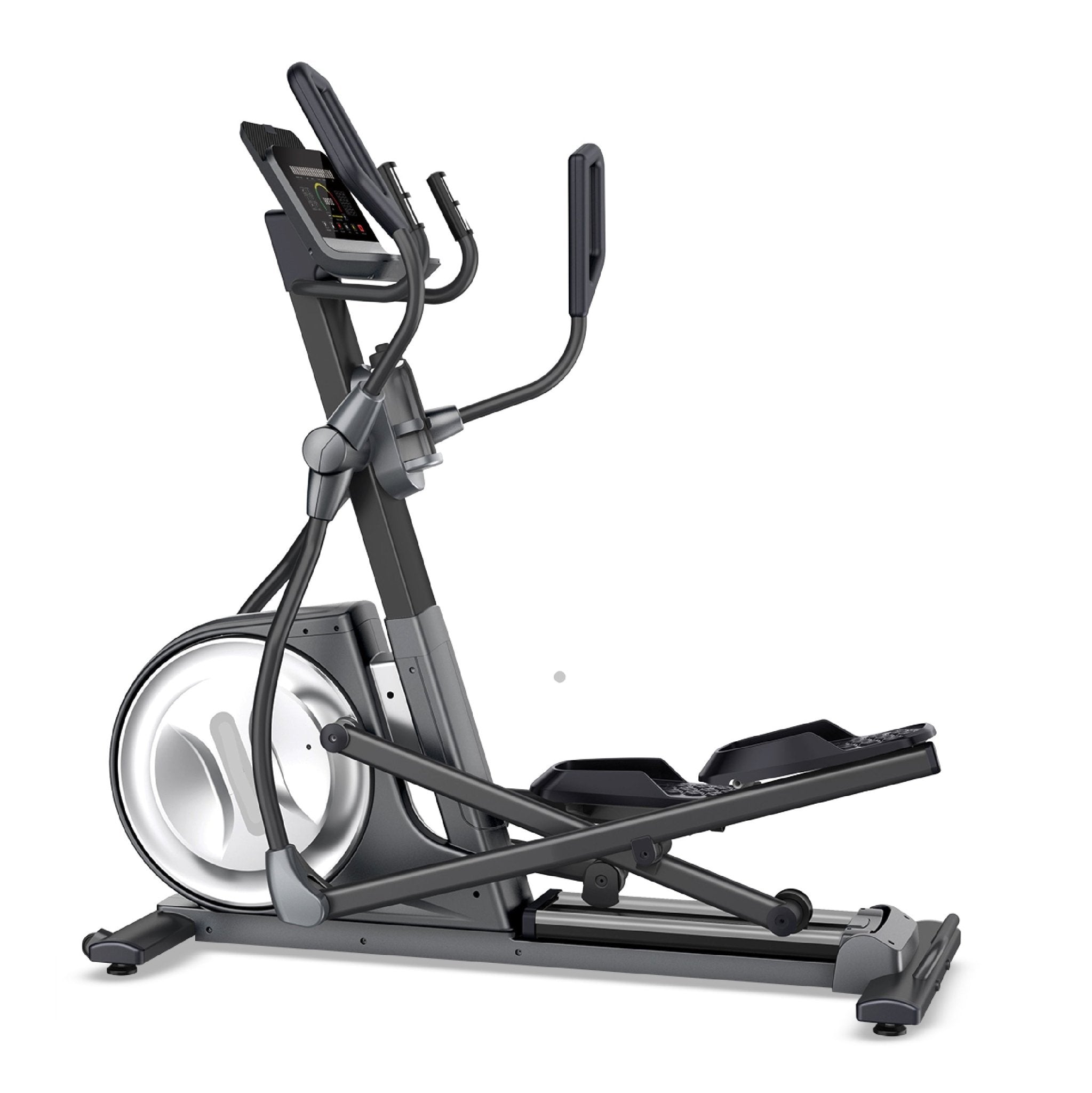 Elíptica Mod. ELBR413, Semi - profesional, Zancada 43 cm, 32 Niveles de Resistencia Magnética Electrónica, Pantalla LED de 22" - Powerpath