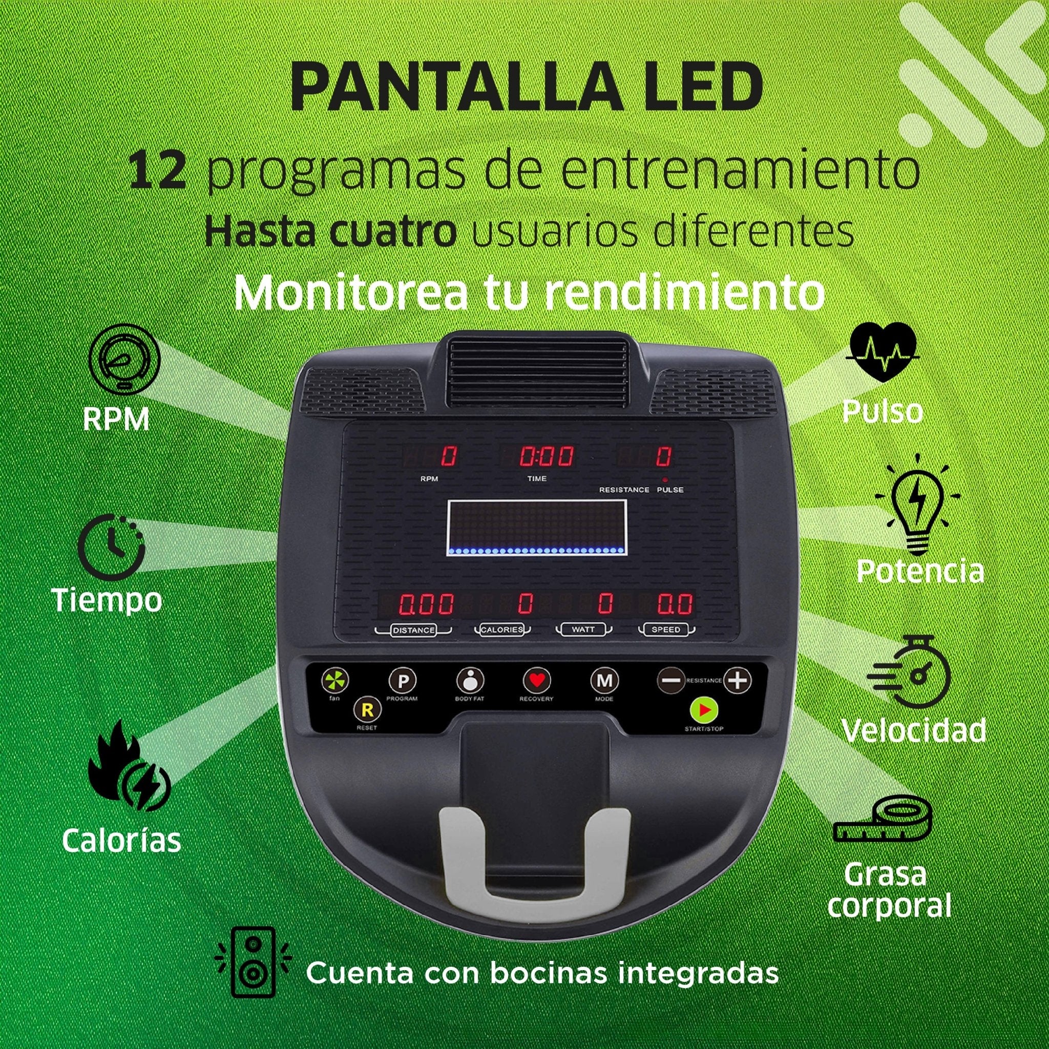 Escaladora Mod. ESSP422 - Profesional, 15 Grados Inclinación Motorizada, Sistema Dual de Resistencia Magnética y por Ventilador, Consola de 22", Zancada Vertical 27 cm - Powerpath