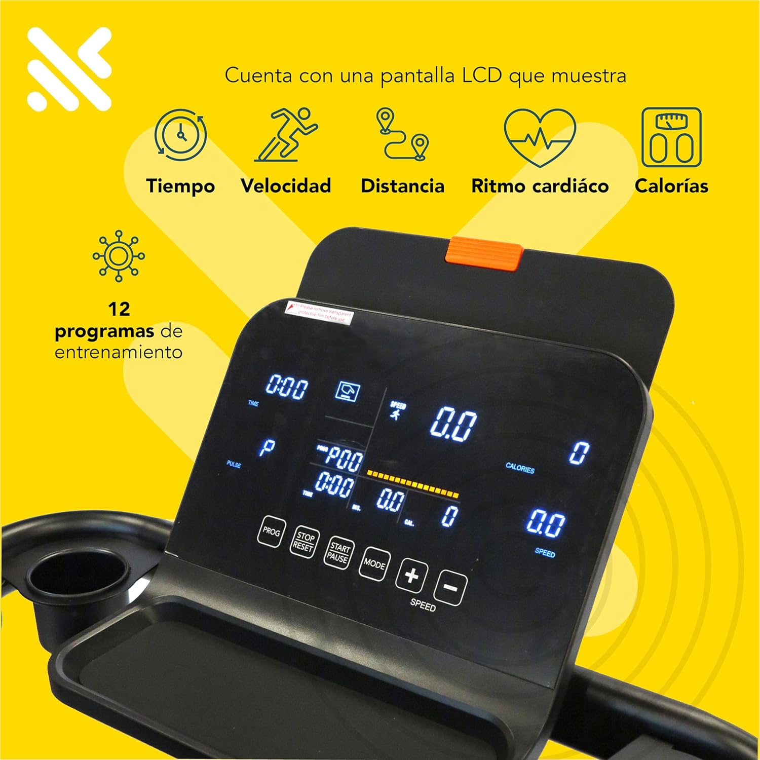 Caminadora Eléctrica Mod. TMGD401, 2.5 HP, 3 Niveles de Inclinación Manual, Pantalla LCD de 5 Ventanas, Amortiguamiento AbsorPath, Plegable - Powerpath
